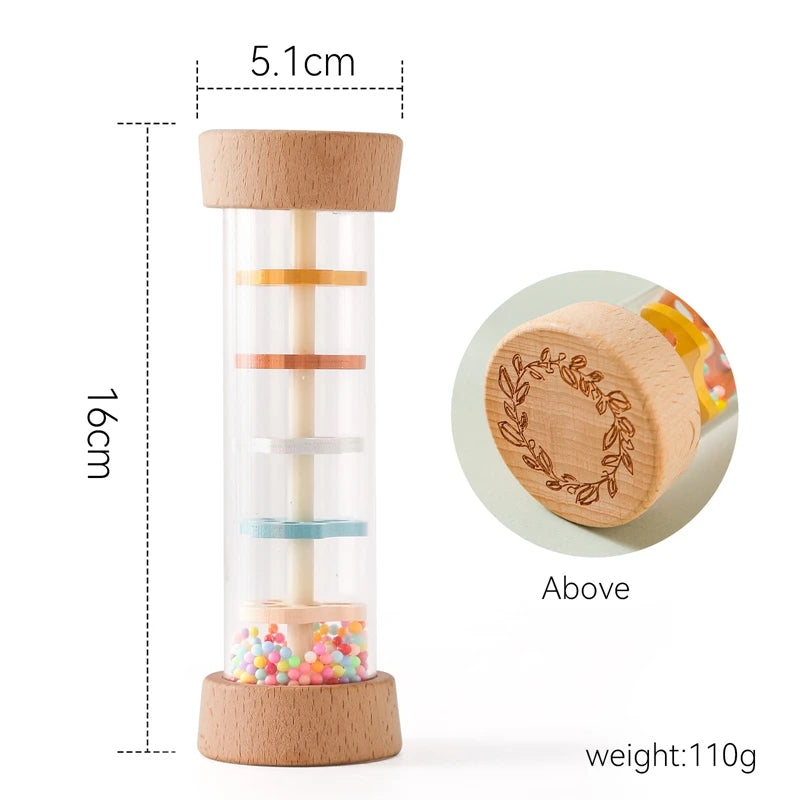 Bâton de pluie Montessori arc-en-ciel pour bébé 6 mois+ – Mélodie & Câlins