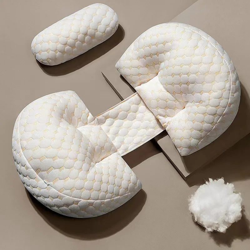 Coussin de grossesse 100 % coton – Soutien abdominal et confort - Mélodie et Câlins